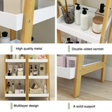 4-Tier Nordic Freestanding Wooden Ladder Shelf Storage Organizer Shelves & Racks Living and Home 