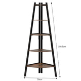 5-Tier Indoor Bookshelf Display Shelf Solid Wood Plant Stand Shelves & Racks Living and Home 