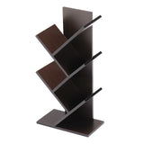 Freestanding Floor Bookshelf Wooden Tree-like Tabletop Display Shelf Shelves & Racks Living and Home 