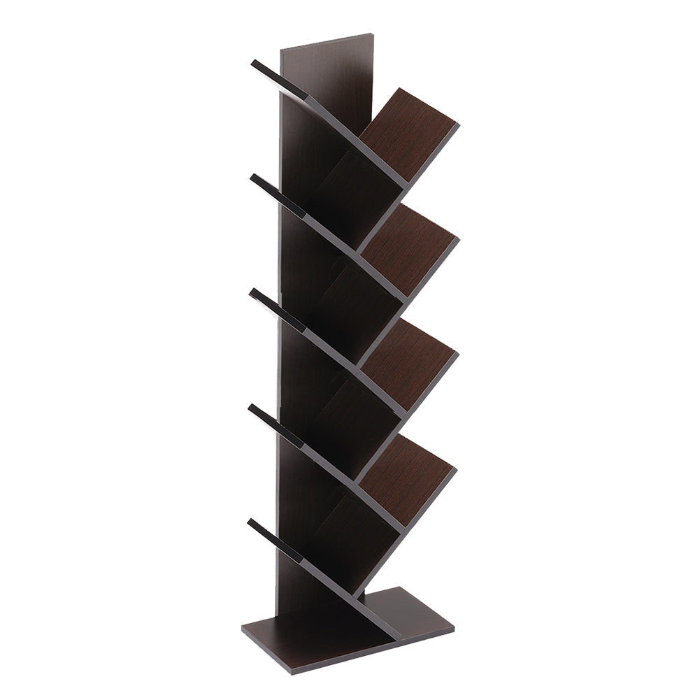 Freestanding Floor Bookshelf Wooden Tree-like Tabletop Display Shelf Shelves & Racks Living and Home 