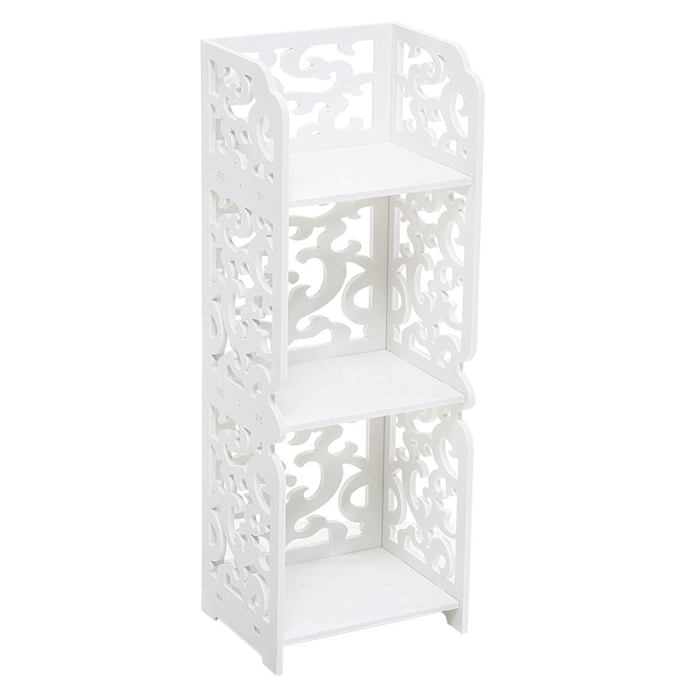 Rustic Small White Storage Display Shelving Unit Shelves & Racks Living and Home 