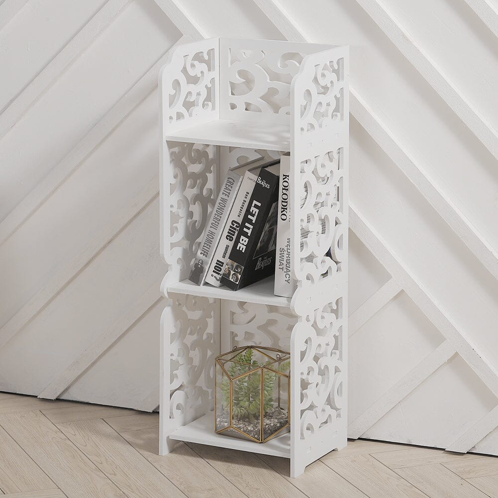 Rustic Small White Storage Display Shelving Unit Shelves & Racks Living and Home 