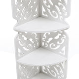 4-Tier White Corner Plant Display Stand Shelves & Racks Living and Home 