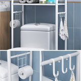 3 Tiers Metal Bathroom Organizer Over Toilet Rack Storage Shelves Shower Caddies Living and Home 