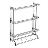 Stainless Steel Bathroom Shelf Storage Toilet Shelf Organizer Wall Mounted Shower Caddies Living and Home 