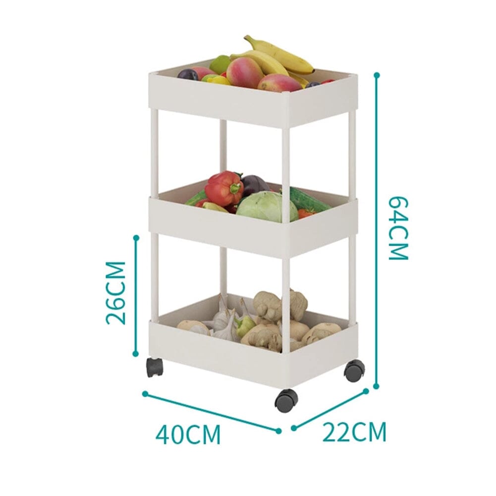 Shelf Trolley Cart Storage Rack for Kitchen Bathroom Kitchen Trolleys Living and Home 