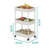 Shelf Trolley Cart Storage Rack for Kitchen Bathroom Kitchen Trolleys Living and Home 