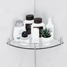 Bathroom Glass Corner Storage Wall Mounted Shower Shelf Set of 2 Shower Caddies Living and Home Silver 