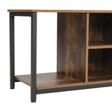 Industrial Wooden Free Standing TV Stand for TVs Up to 50 Inch for Living Room End Tables Living and Home 