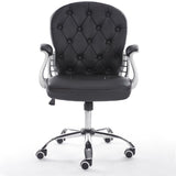 Faux Leather Chesterfield Office Chair with Chrome Base Office Chair Living and Home 