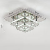 Modern Square Tiered Crystal Ceiling Light Ceiling Light Living and Home 