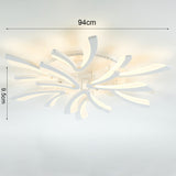 V Shaped Floral Modern Semi-Flush LED Ceiling Light Dimmable/Non-Dimmable Ceiling Lights Living and Home 