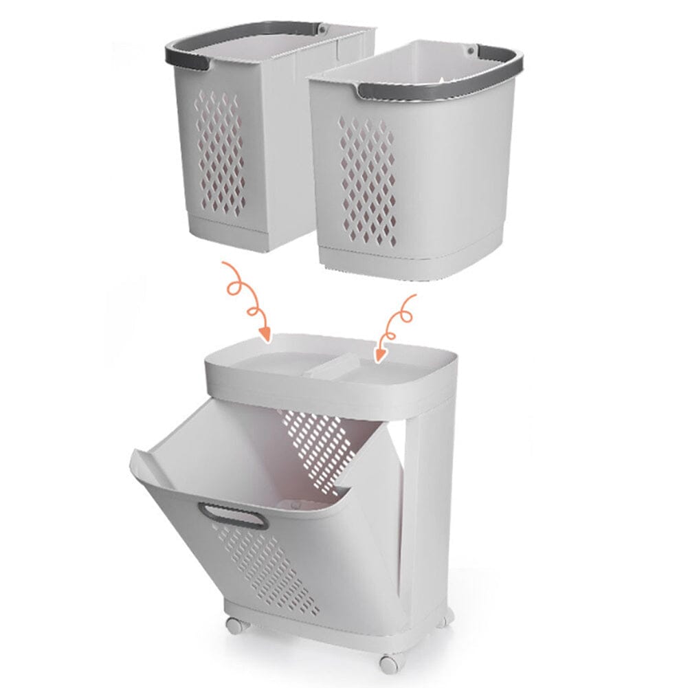 3 Tier Laundry Baskets Laundry Sorter Rolling Laundry Hamper Laundry Baskets Living and Home 