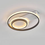 Modern LED Ceiling Light with 2 Circular Rings in Black Dimmable/Non-Dimmable Ceiling Light Living and Home 