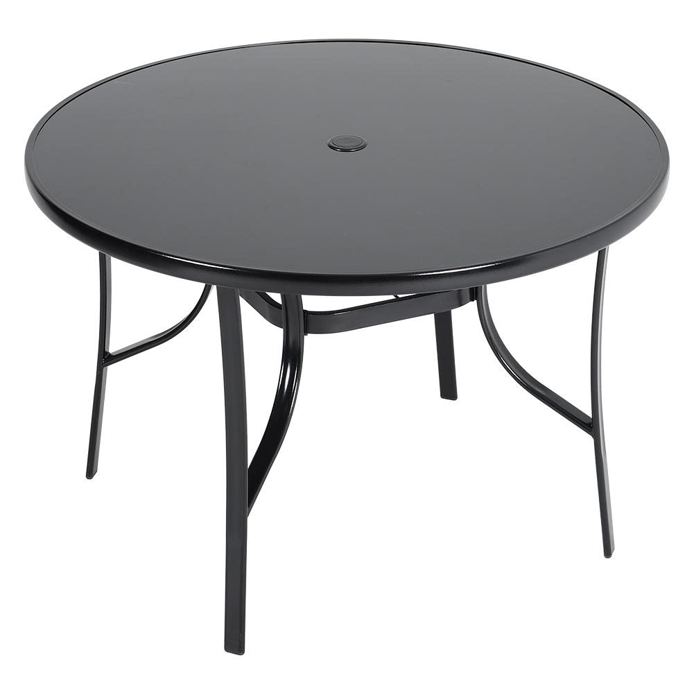 Patio Table Garden Coffee Table Dining Table with Umbrella Stand Hole Garden Dining Table Living and Home 