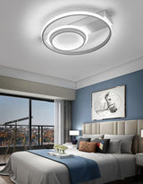 Modern LED Ceiling Light with 2 Circular Rings in Black Dimmable/Non-Dimmable Ceiling Light Living and Home 