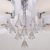 Ceiling Light Semi-Flush Mount , Cylindrical Acrylic Lampshades, Crystal Drops Ceiling Light Living and Home 