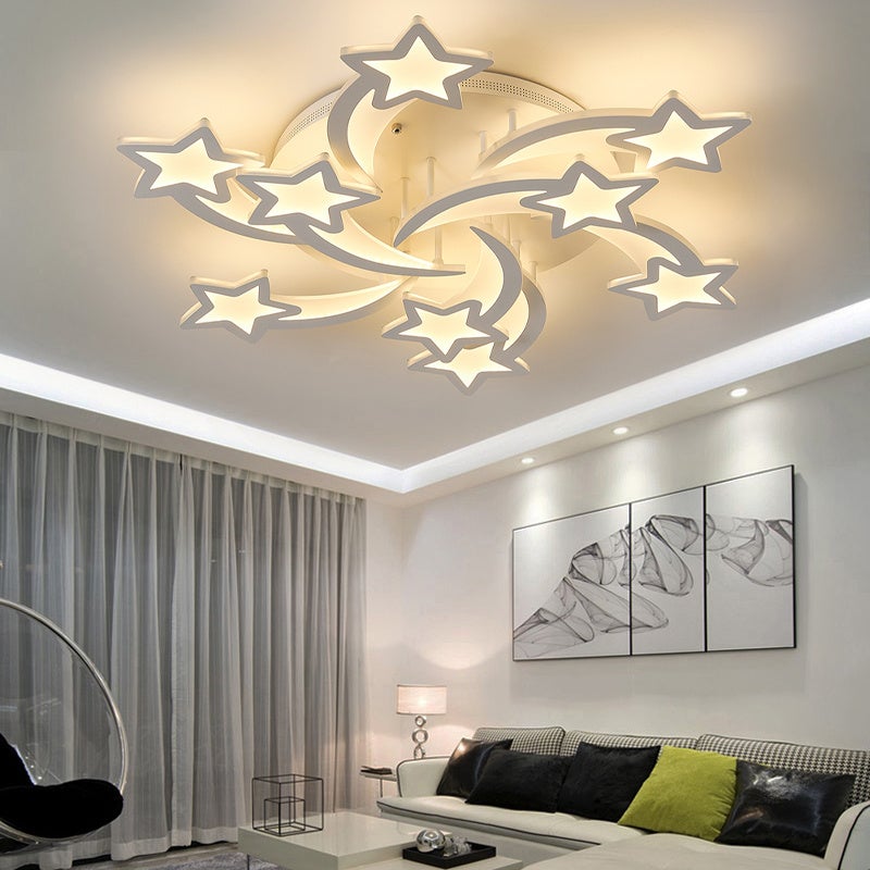 Modern LED Ceiling Light with Star Lampshades Ceiling Light Living and Home 