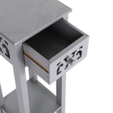 Telephone Table with Drawer Tall Slim Living Room End Table Corner Bedside Table End Table Living and Home 