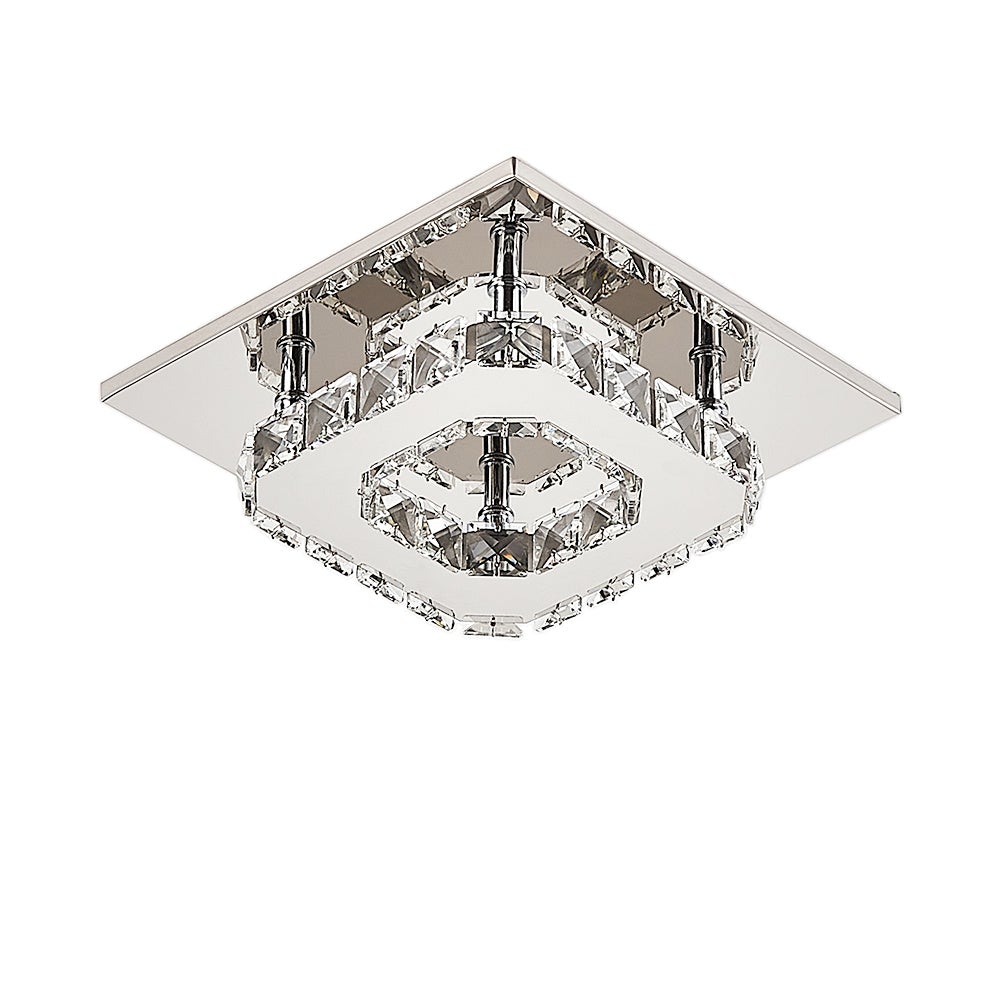 Modern Square Tiered Crystal Ceiling Light Ceiling Light Living and Home 