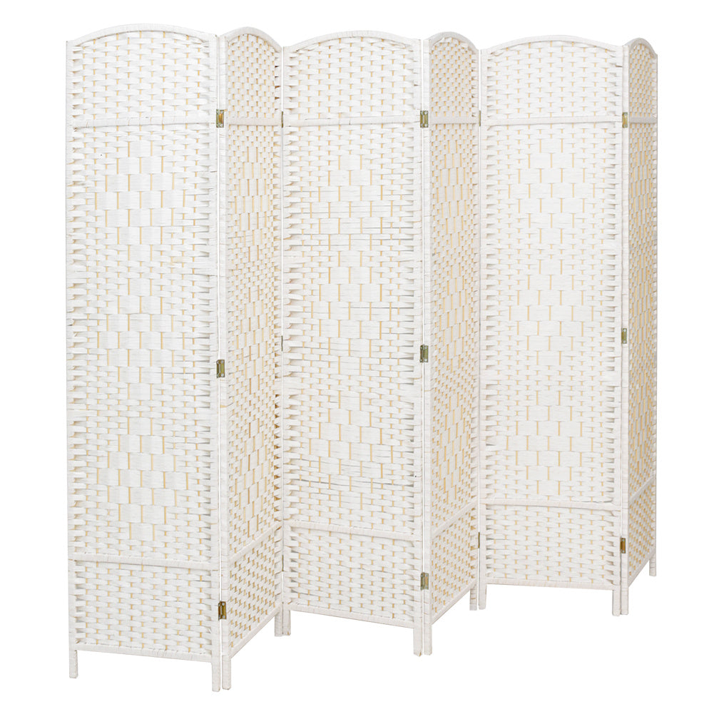 4/6 White Wooden Panels Folding Room Divider Partition Slat Privacy Screen Living Room Divider Living and Home 