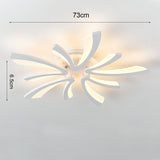 V Shaped Floral Modern Semi-Flush LED Ceiling Light Dimmable/Non-Dimmable Ceiling Lights Living and Home 