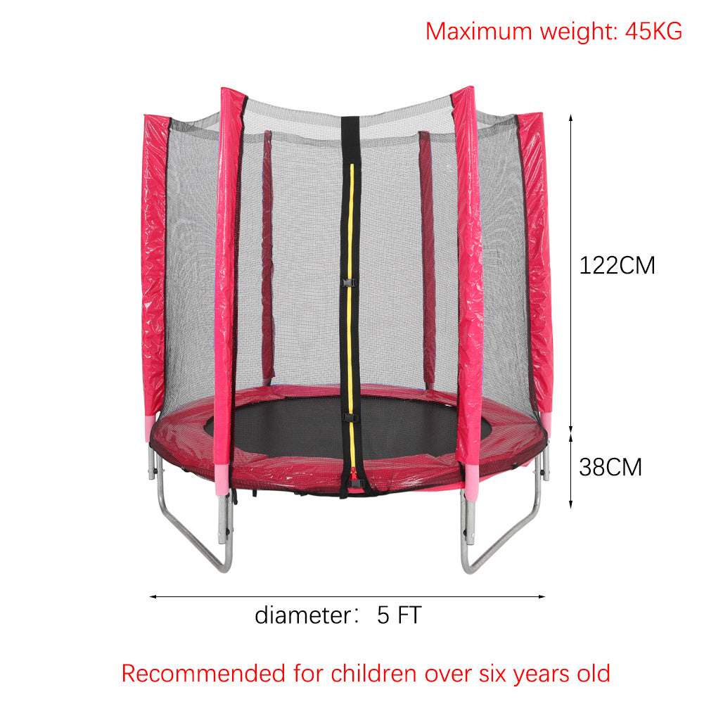 4ft Height Trampoline with Safety Net and U Shape Legs