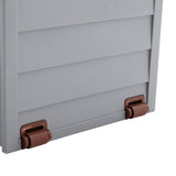 Outdoor Grey Chest Storage Box wih Brown Cover Garden storage Living and Home 