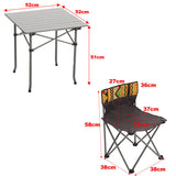 5 Piece Folding Camping Table and Chairs Set Portable with Carrying Bag Sun Loungers Living and Home 