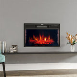 28Inch 2kw Electric Fireplace Wall Mounted Insert Electric Fire with WIFI Control Fireplaces Living and Home 